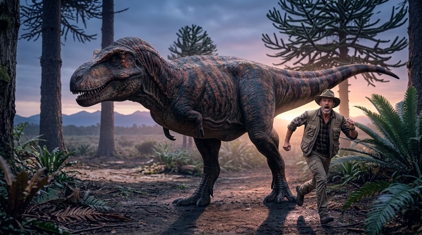 Albertosaurus (Albertosaurus sarcophagus) rekonstrukciós illusztráció