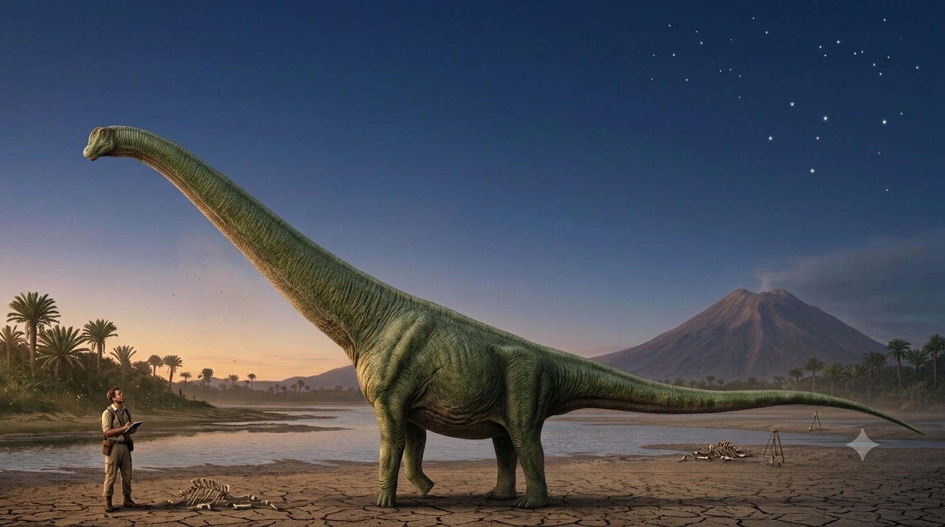 Antarctosaurus (Antarctosaurus wichmannianus) rekonstrukciós illusztráció