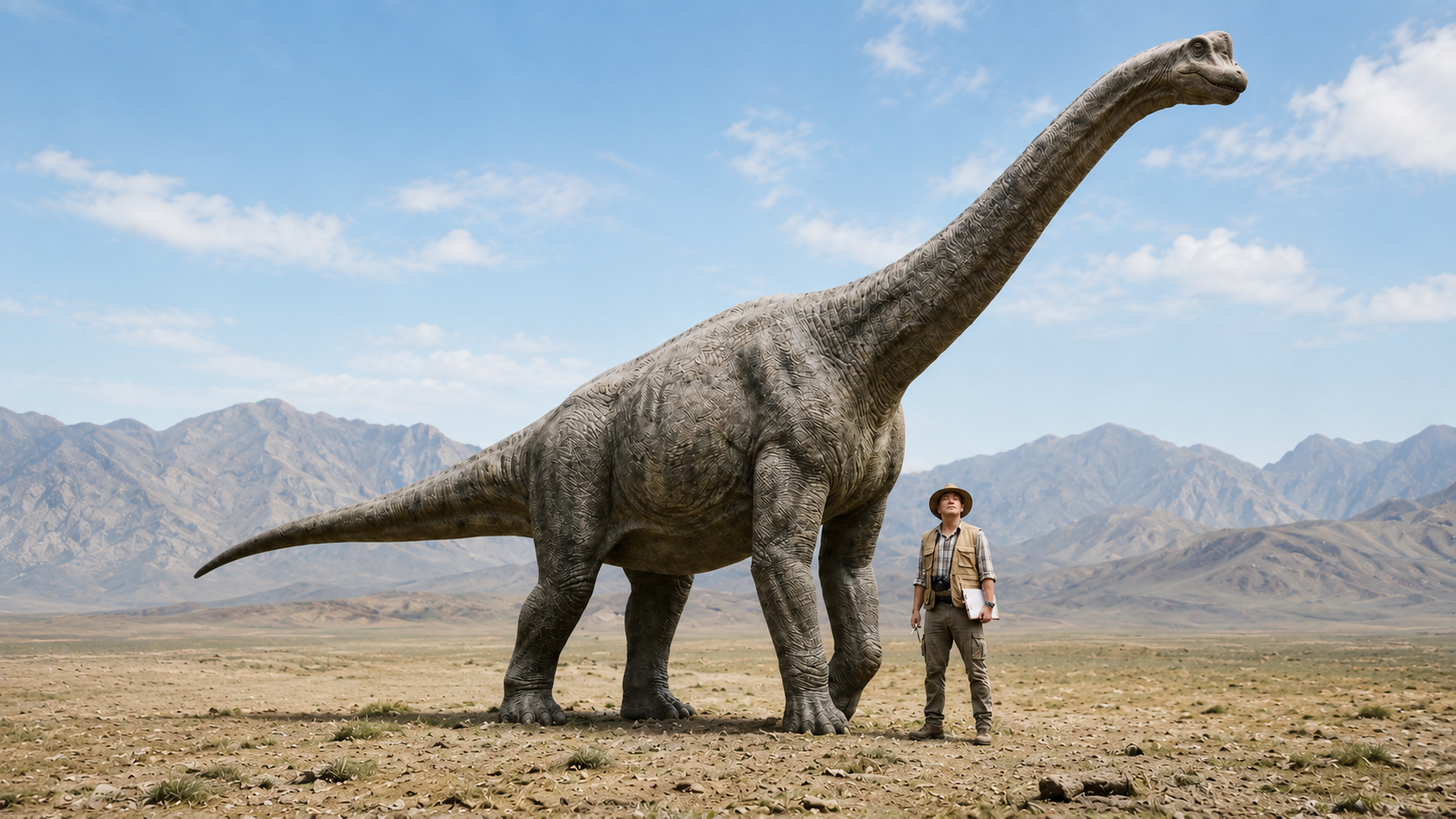 Brachiosaurus (Brachiosaurus altithorax) rekonstrukciós illusztráció