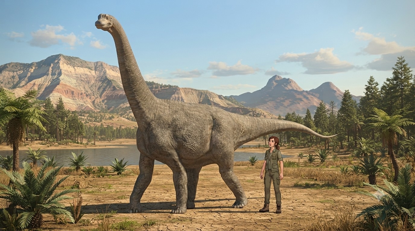 Camarasaurus (Camarasaurus supremus) rekonstrukciós illusztráció