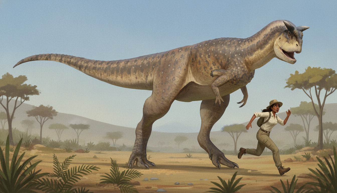 Carnotaurus (Carnotaurus sastrei) rekonstrukciós illusztráció