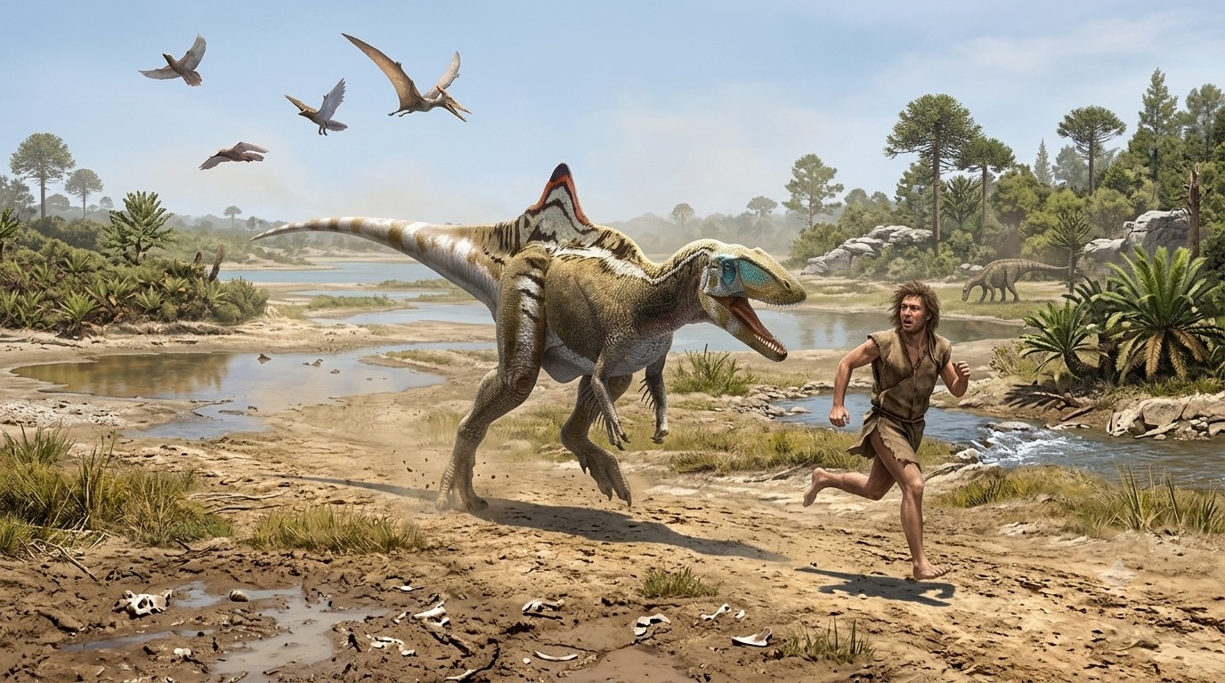 Concavenator (Concavenator corcovatus) rekonstrukciós illusztráció