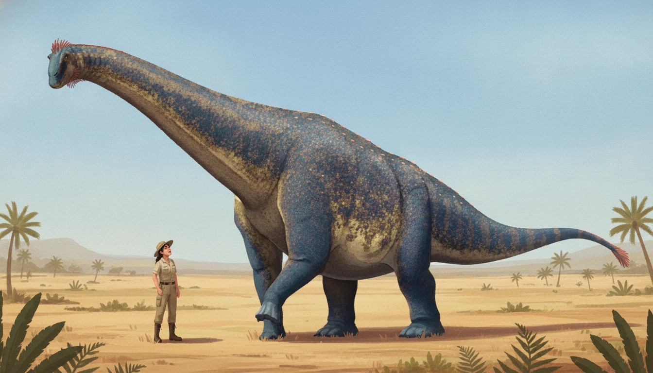 Diamantinasaurus (Diamantinasaurus matildae) rekonstrukciós illusztráció
