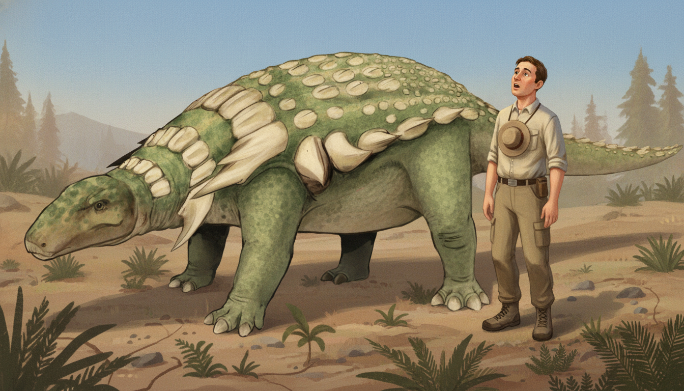 Edmontonia (Edmontonia longiceps) rekonstrukciós illusztráció