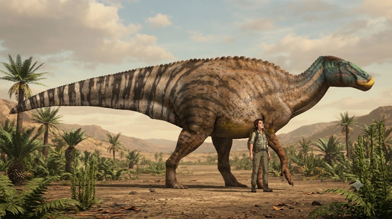 Edmontosaurus (Edmontosaurus regalis) rekonstrukciós illusztráció