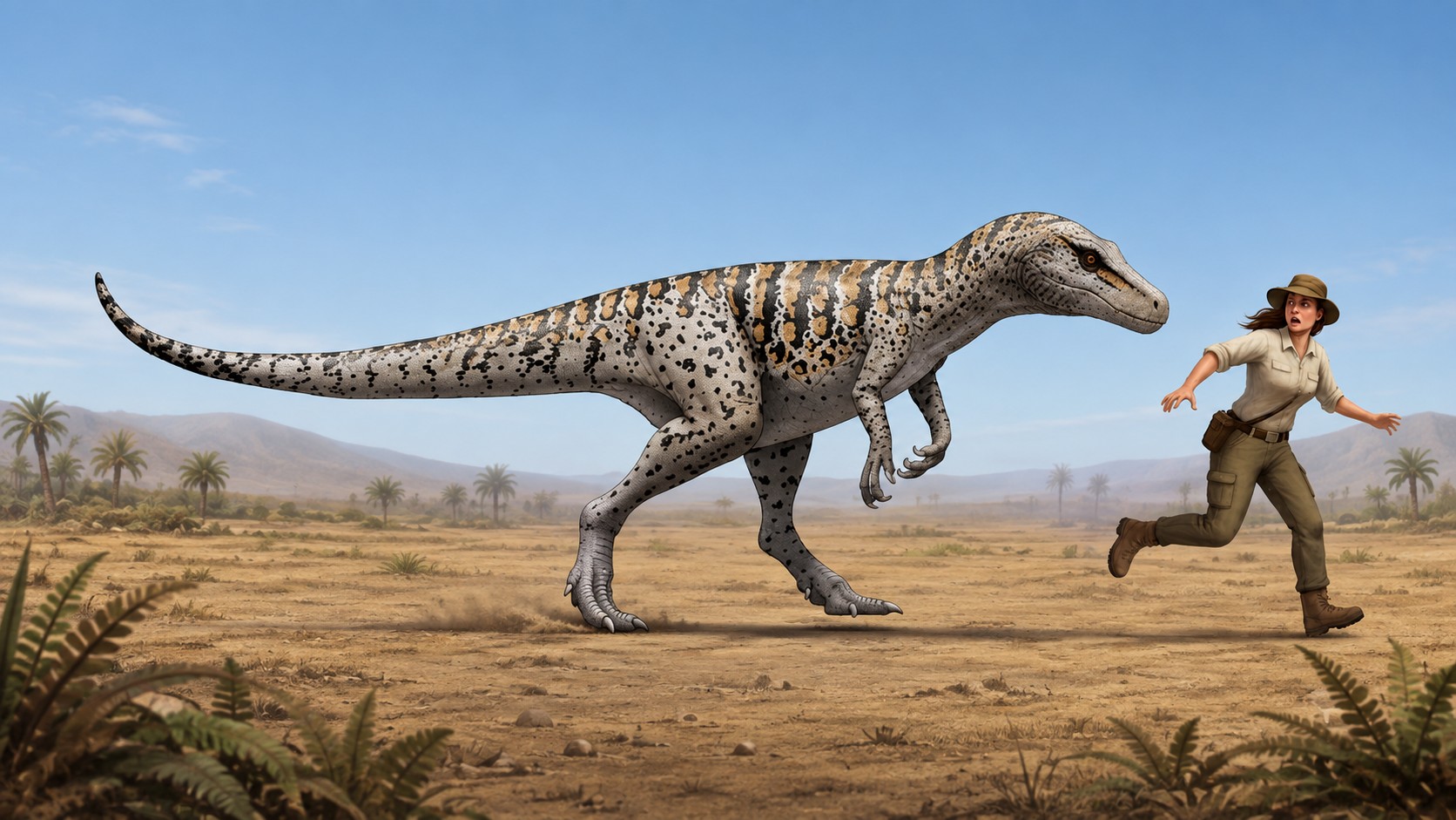 Herrerasaurus (Herrerasaurus ischigualastensis) rekonstrukciós illusztráció