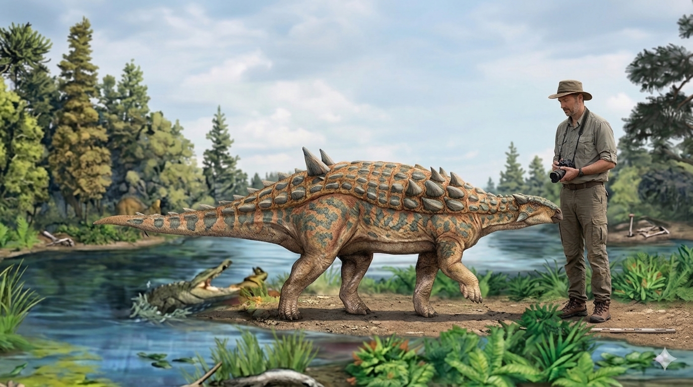 Hungarosaurus (Hungarosaurus tormai) rekonstrukciós illusztráció
