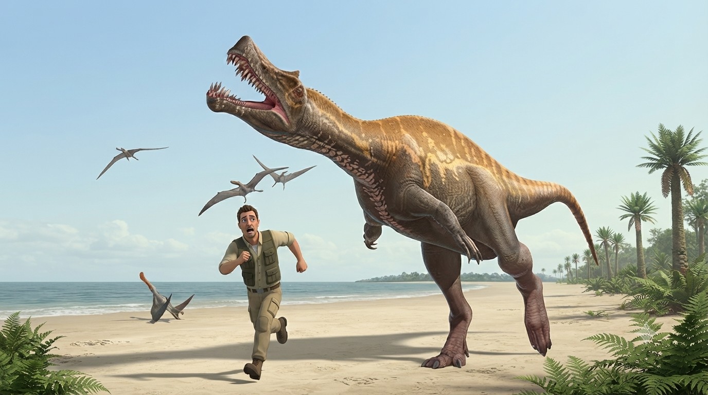 Irritator (Irritator challengeri) rekonstrukciós illusztráció