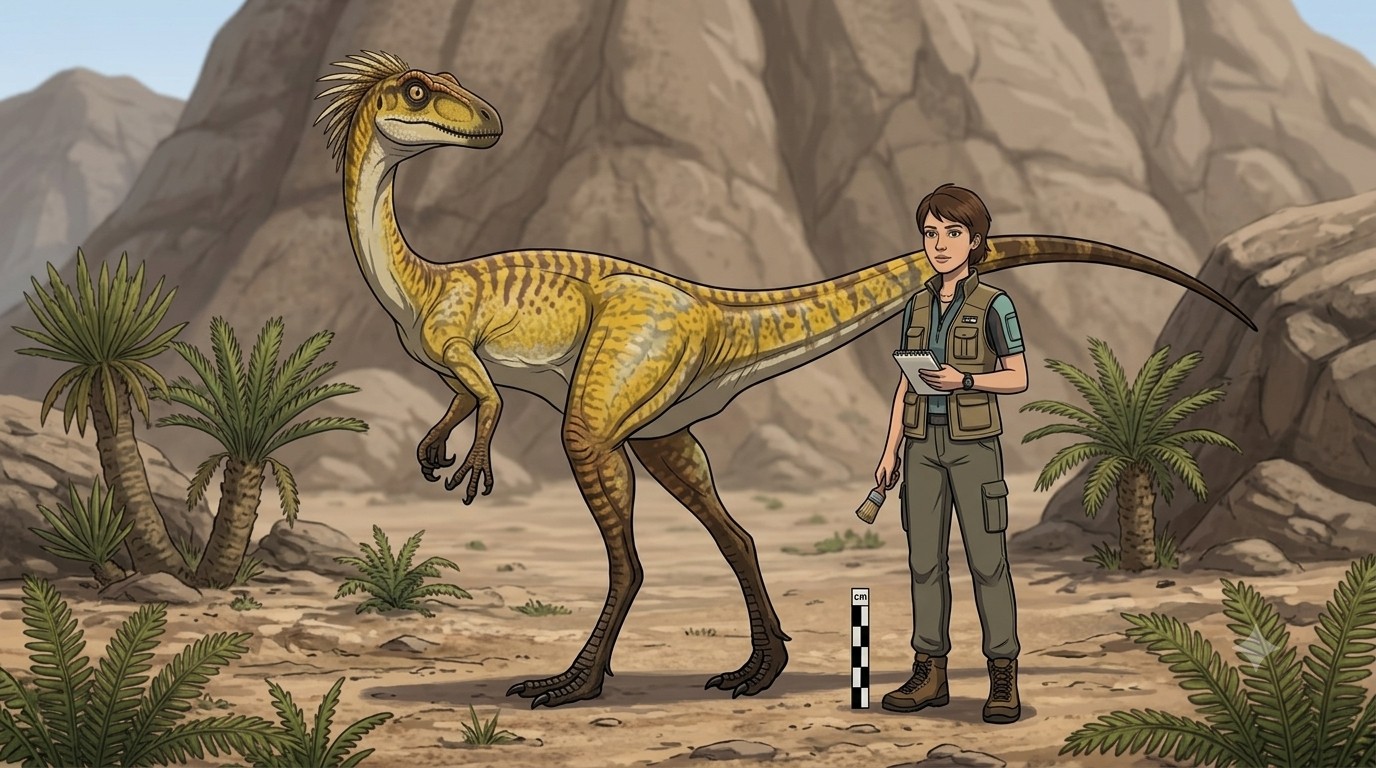 Komlosaurus (Komlosaurus carbonis) rekonstrukciós illusztráció