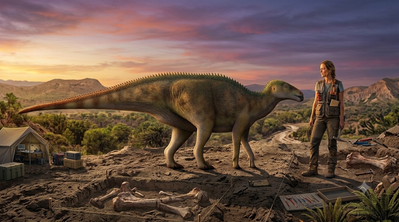 Kryptohadros (Kryptohadros kallaiae) rekonstrukciós illusztráció