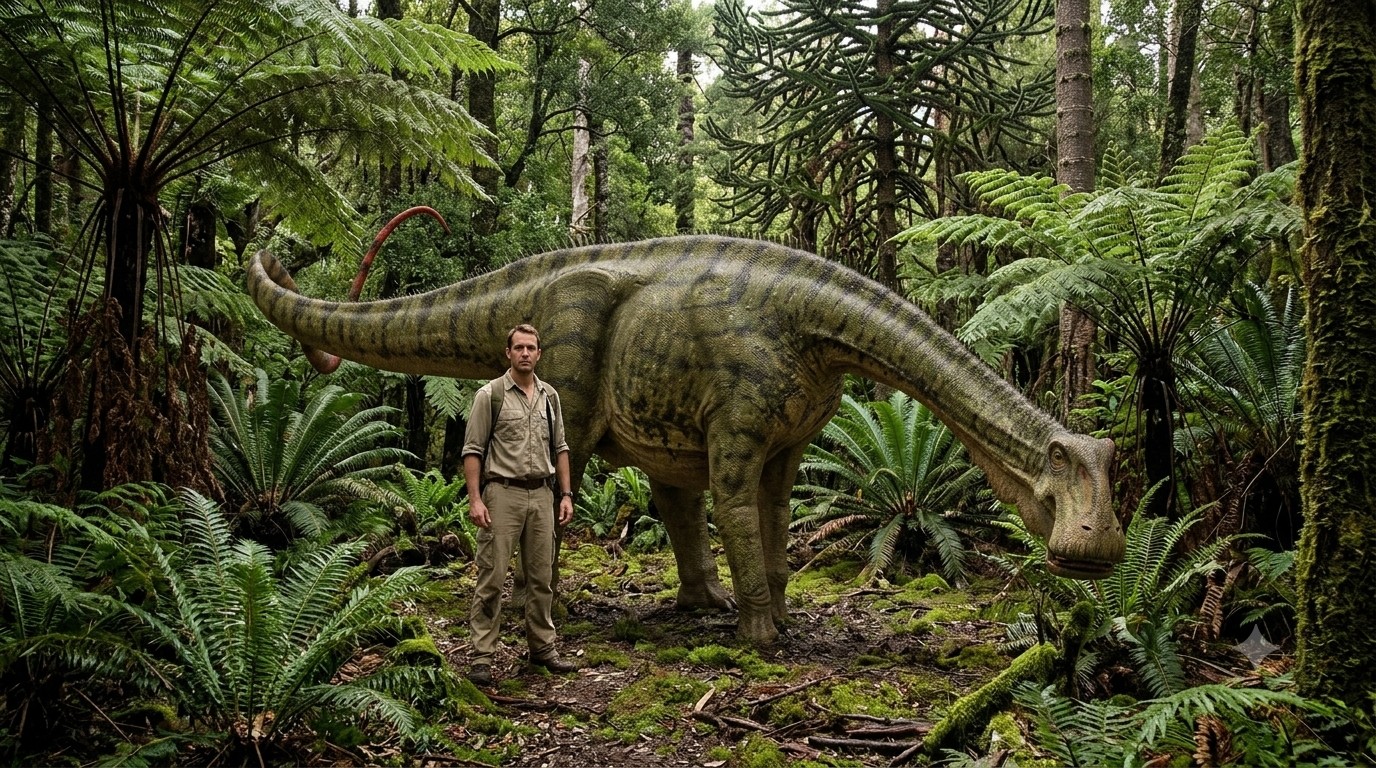 Nigersaurus (Nigersaurus taqueti) rekonstrukciós illusztráció