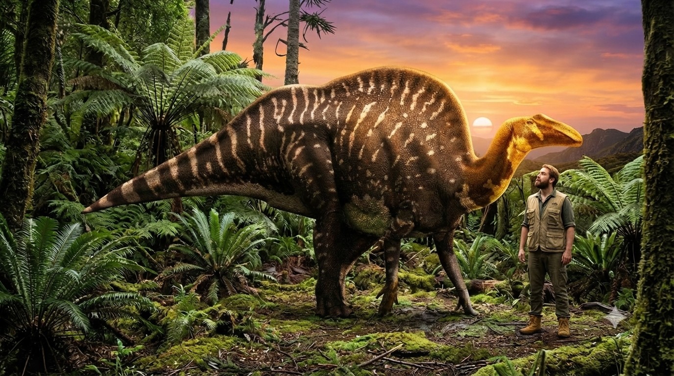 Ouranosaurus (Ouranosaurus nigeriensis) rekonstrukciós illusztráció