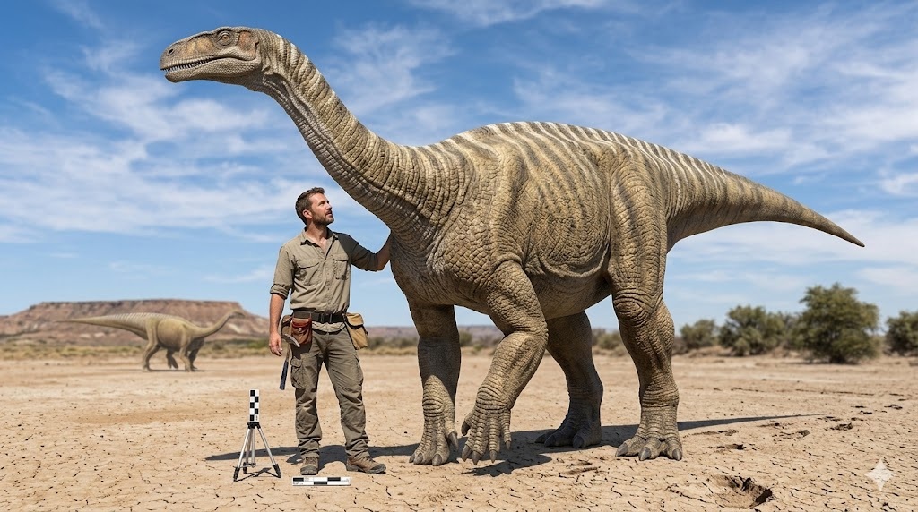 Plateosaurus (Plateosaurus engelhardti) rekonstrukciós illusztráció