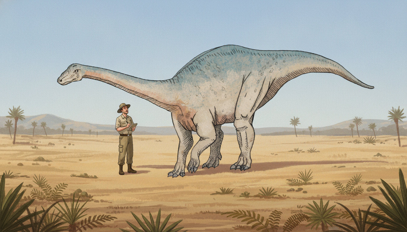 Riojasaurus (Riojasaurus incertus) rekonstrukciós illusztráció