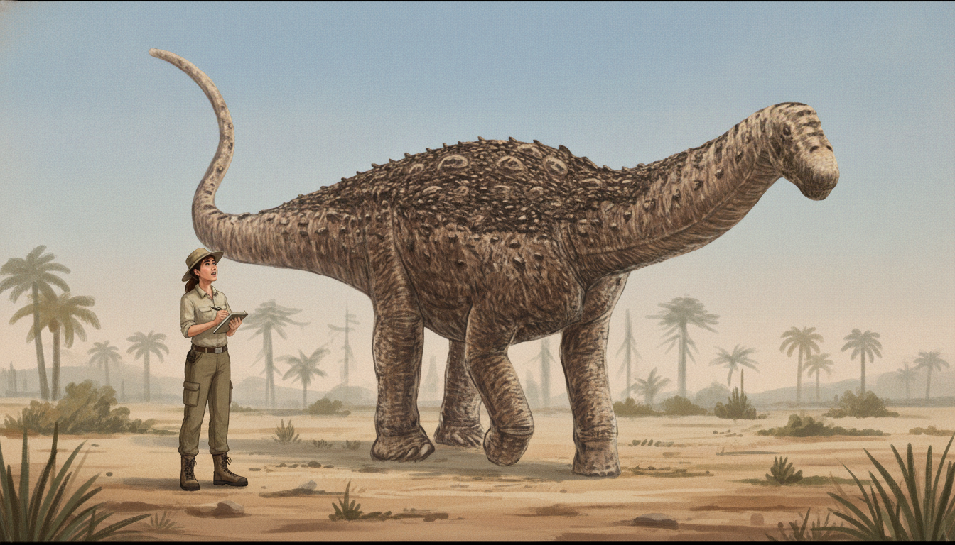 Saltasaurus (Saltasaurus loricatus) rekonstrukciós illusztráció