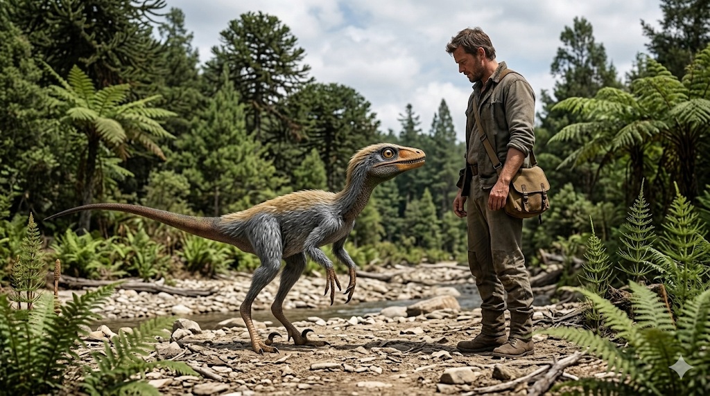 Scipionyx (Scipionyx samniticus) rekonstrukciós illusztráció
