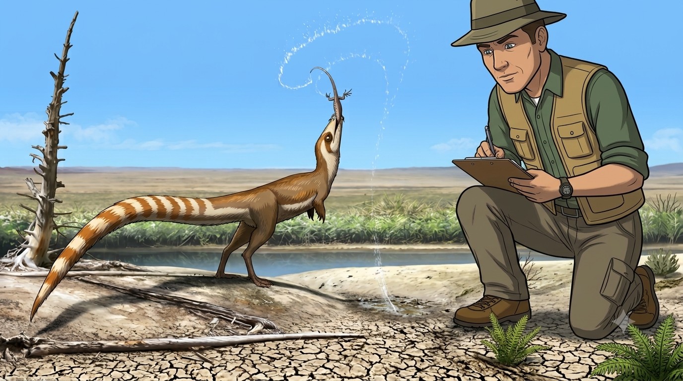 Sinosauropteryx (Sinosauropteryx prima) rekonstrukciós illusztráció