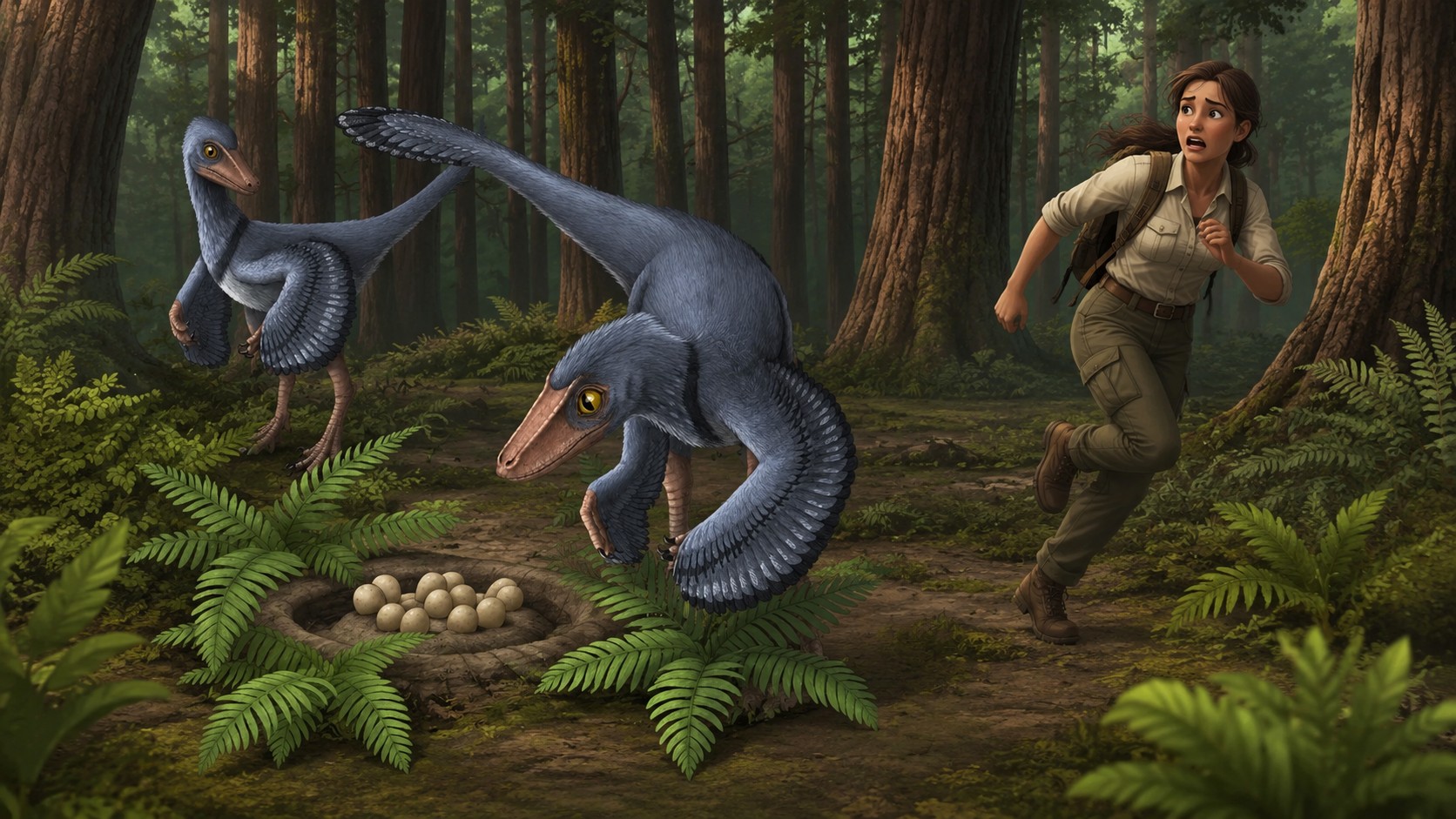 Troodon (Troodon formosus) rekonstrukciós illusztráció