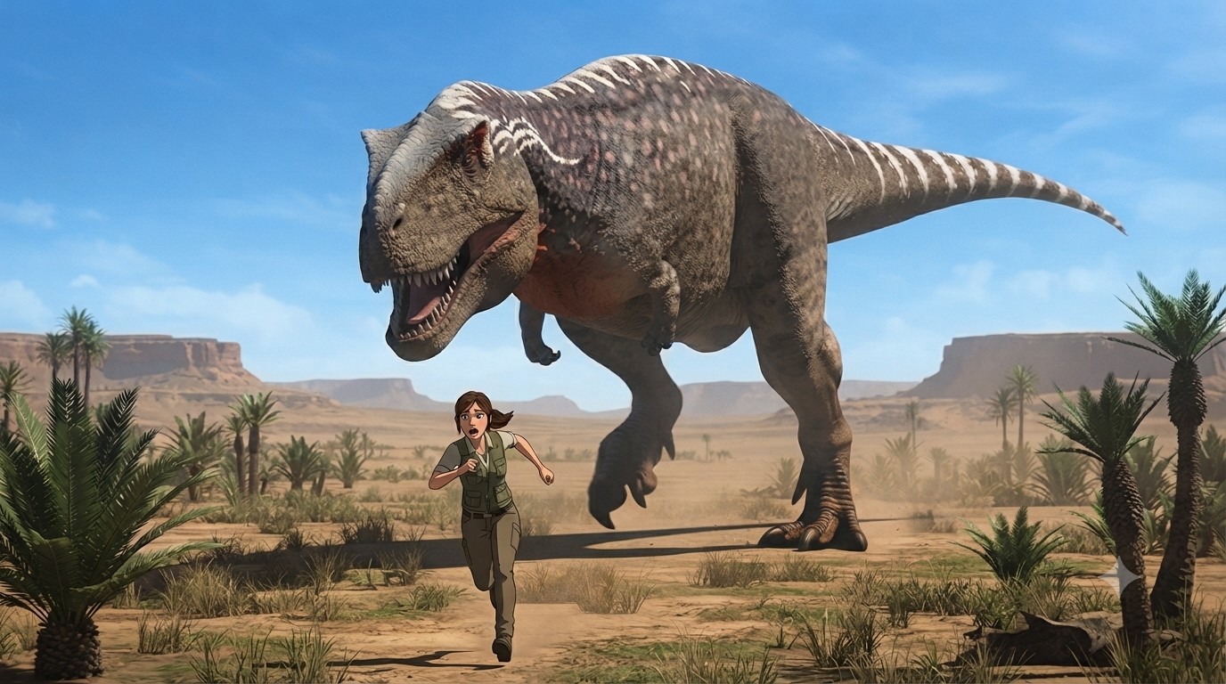 Tyrannotitan (Tyrannotitan chubutensis) rekonstrukciós illusztráció
