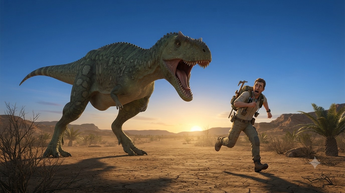 Xenotarsosaurus (Xenotarsosaurus bonapartei) rekonstrukciós illusztráció