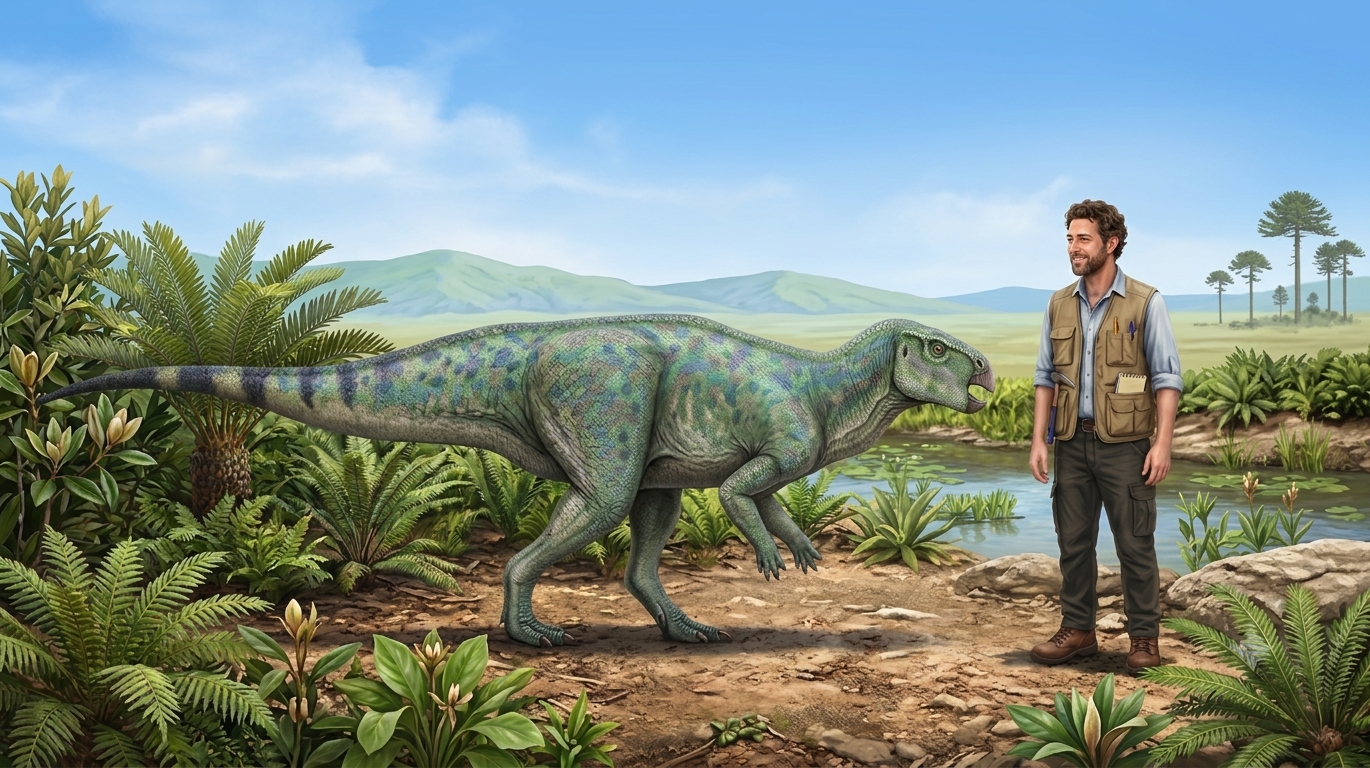 Zalmoxes (Zalmoxes robustus) rekonstrukciós illusztráció